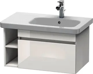 Duravit WTU wandh. DuraStyle 448x730x398mm 1 Ausz.,232680,weiß hgl./basalt matt – Bild 2