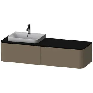 DU WTU HappyD2+ wandh.,354x1600x550mm 2Auszüge,BP l.,taupe seidenm.f.ASB