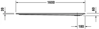 Duravit Starck Slimline Duschwanne R.Ek 1600x750x60 mm Wß S.acr. Antislip – Bild 3