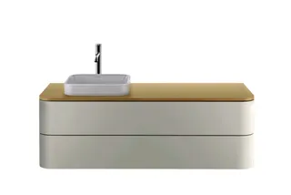 DU Konsole m.1Aus.HappyD2+,16x1300x550mm Beckenposition l., mediterrane eiche