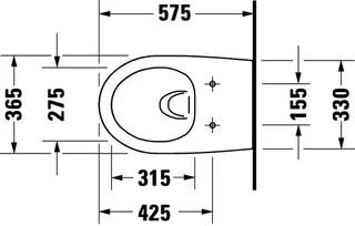 Duravit Wand-WC Architec 575mm, Weiß Tiefspüler, rimless, Durafix inkl. – Bild 4