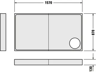 Duravit Starck Slimline Duschwanne R.Ek 1600x900x60 mm Wß S.acr. Antislip – Bild 2