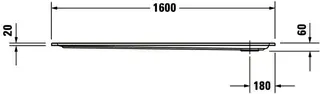 Duravit Starck Slimline Duschwanne R.Ek 1600x900x60 mm Wß S.acr. Antislip – Bild 5
