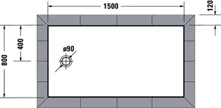 Duravit Tempano Duschwanne 1500x800x50mm Weiß, Antislip – Bild 2