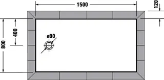 Duravit Tempano Duschwanne 1500x800x50mm Weiß, Antislip – Bild 3