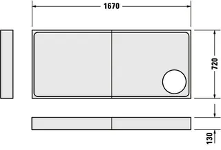 Duravit Starck Slimline Duschwanne, Rechteckig, 1700x750x60 mm, Weiß, Sanitä – Bild 3