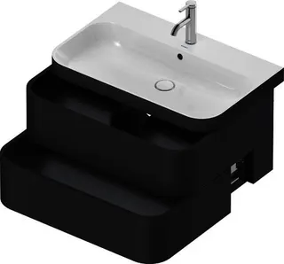 Duravit Waschtischunterbau m. Happy D.2 Plus 1 HL, 480x775x490mm, graphit supermatt – Bild 3