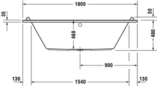 Duravit Starck Whirlwanne 1800x800mm, Einbau Rückenschr. 2 L/R, Combi P, Weiß – Bild 4