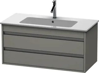 DU WTU Ketho f. ME by Starck, 2 Schubk. 480x1000x475mm, Betongrau Matt