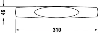 Duravit Wannengriff, 300mm, glanzverchromt – Bild 4