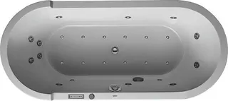 Duravit Starck Whirlw. 1800x800mm,Einbau,oval Acryl, 2 Rückens.,Combi E, Weiß