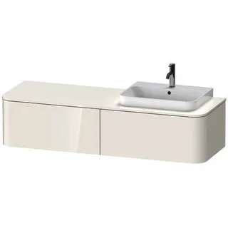 DU WTU HappyD2+ wandh.,354x1600x550mm 2Auszüge, BP r., weiß hochglanz f.ASB