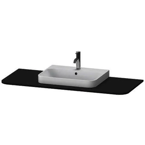 Duravit Konsole m.1Aus.HappyD2+,16x1300x550mm Beckenposition m., graphit supermatt