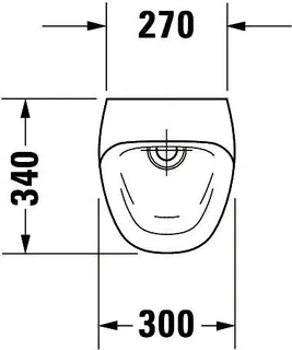 Duravit Urinal DuraStyle, Zulauf von hinten rimless, ohne Fliege, weiß – Bild 3