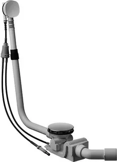 DU Ab-u.Überlaufgarn. Quadroval Dreh- griff Bowdenz.700mm,chrom,f.Shower+Bath