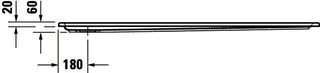 Duravit Starck Slimline Duschw. 1600x800x60mm Weiß – Bild 3