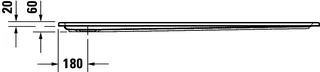 Duravit Starck Slimline Duschw. 1600x800x60mm Weiß – Bild 4