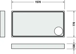 Duravit Starck Slimline Duschw. 1600x800x60mm Weiß – Bild 5