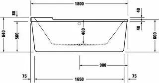 Duravit Starck Whirlw. 1800x800mm,Freis.,oval Acrylverkl., 2 Rückens.,Combi E, Weiß – Bild 2