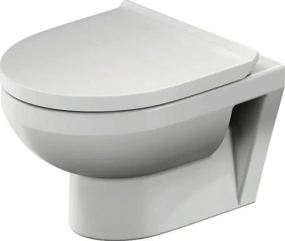 Wand-WC Duravit No.1 Compact 480mm, Weiß, Tiefspüler, rimless