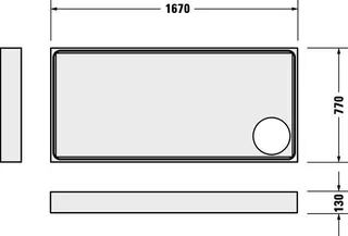 Duravit Starck Slimline Duschw. 1700x800x60mm Weiß – Bild 2