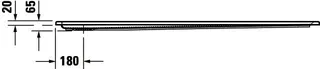 Duravit Starck Slimline Duschw. 1700x800x60mm Weiß – Bild 4