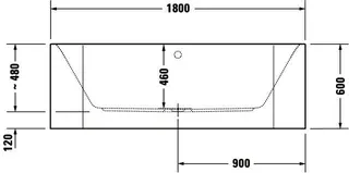 Duravit Happy D.2 Whirlw. 1800x800mm, Vorwand Angef Acryl-VK,Rückens.2,Combi E, Weiß – Bild 4