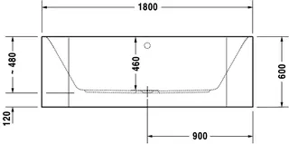 Duravit Happy D.2 Whirlw. 1800x800mm, Vorwand Angef Acryl-VK,Rückens.2,Combi E, Weiß – Bild 5