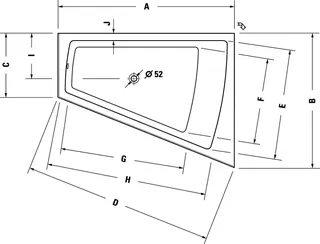 Duravit Whirlwanne Paiova 1700x1300mm, weiß Ecke rechts, mit Acrylvkl. Jet-System – Bild 2