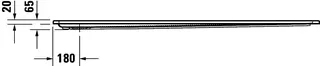 Duravit Starck Slimline Duschw. 1800x800x65mm Weiß – Bild 3