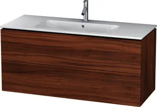 Duravit WTU wandh. L-Cube 481x1220x550mm 2 SchKa, f.233612, nussbaum natur – Bild 2