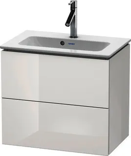 DU WTU Compact L-Cube 550x620x391mm 2 Schubkästen, Weiß Hochglanz