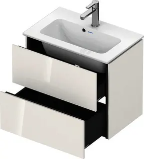 Duravit WTU Compact L-Cube 550x620x391mm 2 Schubkästen, Weiß Hochglanz – Bild 4