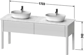 Duravit WTU bodenstehend Luv 743x1783x570mm 2Ausz.,o.Siphonausschn., Nachtblau SeM – Bild 3