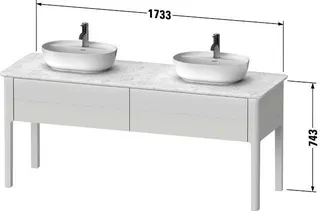 Duravit WTU bodenstehend Luv 743x1783x570mm 2Ausz.,o.Siphonausschn., Nachtblau SeM – Bild 4