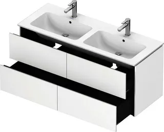 Duravit WTU wandh. L-Cube 481x1290x550mm 4 SchKa, f.233613, weiß matt – Bild 3