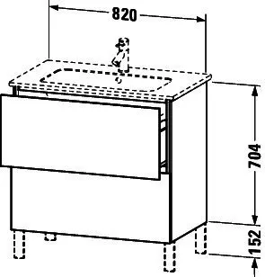 Duravit WTU stehend L-Cube 481x820x704mm 2 Auszüge, f.233683, graphit matt – Bild 5