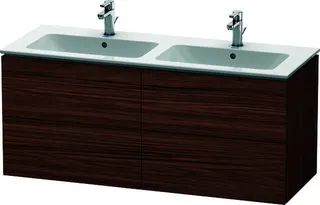 DU WTU wandh. L-Cube 481x1290x550mm 4 SchKa, f.233613, Nussbaum Dunkel