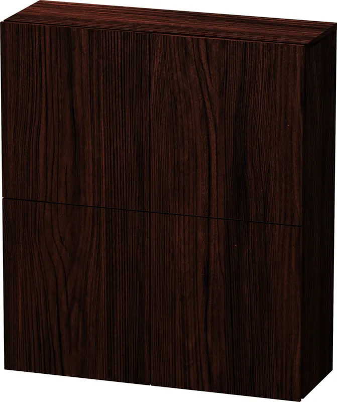 Duravit Halbhochschrank L-Cube 243x700x800mm 2 Türen, Nussbaum Dunkel