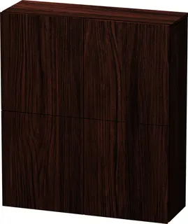 Duravit Halbhochschrank L-Cube 243x700x800mm 2 Türen, Nussbaum Dunkel