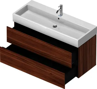 Duravit WTU L-Cube 544x1184x459mm 2 Schubkästen, Nussbaum Natur – Bild 3