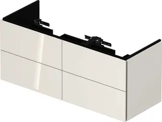 Duravit WTU wandh. L-Cube 481x1290x550mm 4 SchKa, f.233613, weiß hgl (dekor) – Bild 2