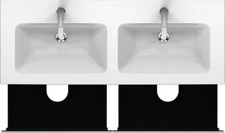 Duravit WTU wandh. L-Cube 481x1290x550mm 4 SchKa, f.233613, weiß hgl (dekor) – Bild 3
