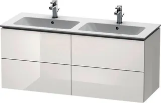Duravit WTU wandh. L-Cube 481x1290x550mm 4 SchKa, f.233613, weiß hgl (dekor) – Bild 4