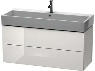DU WTU L-Cube 544x1184x459mm 2 Schubkästen, Weiß Hgl