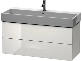 Duravit WTU L-Cube 544x1184x459mm 2 Schubkästen, Weiß Hgl – Bild 2