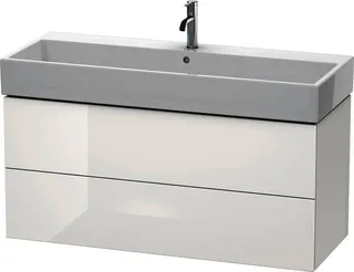 Duravit WTU L-Cube 544x1184x459mm 2 Schubkästen, Weiß Hgl – Bild 3