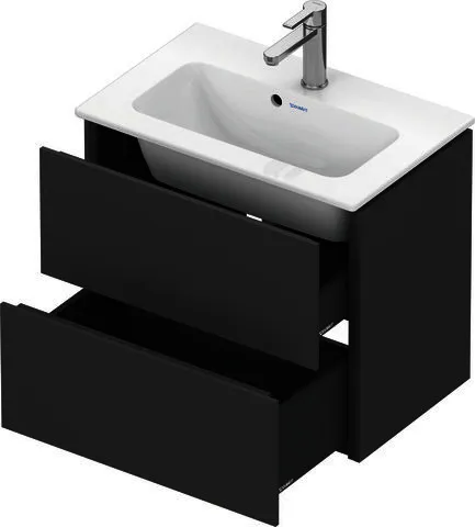 Duravit WTU Compact L-Cube 550x620x391mm 2 Schubkästen, Graphit Matt