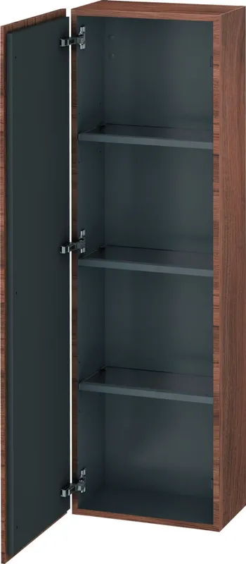Duravit Halbhochschrank L-Cube 243x400x1320mm 1 Tür, TA li., nussbaum natur