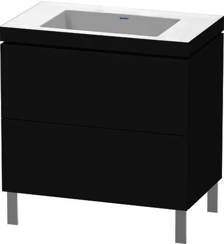 Duravit WTU L-Cube m. Vero Air 698x800x480mm o.HL, 2 Auszüge, Graphit Matt